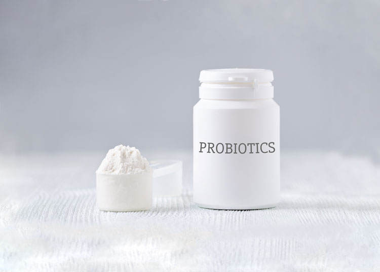 bottle of probiotics