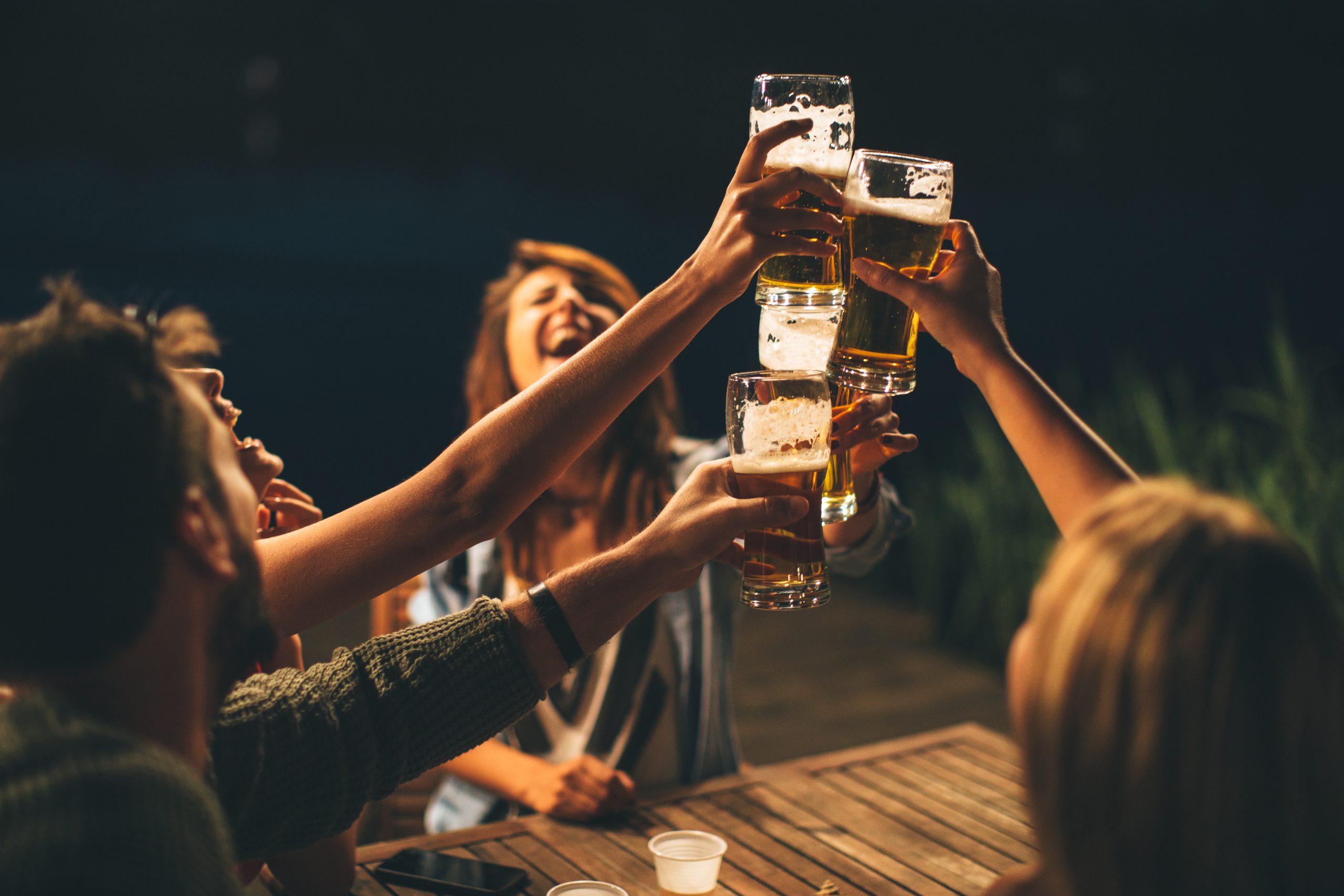 people drinking beer