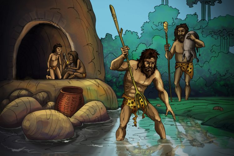 cavemen hunting