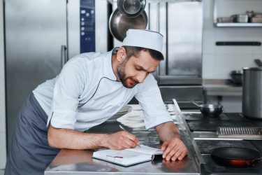 chef making notes