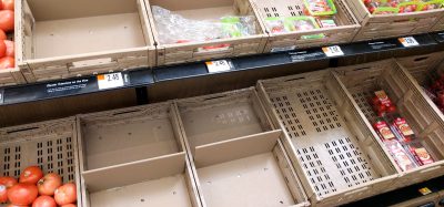 empty supermarket shelves