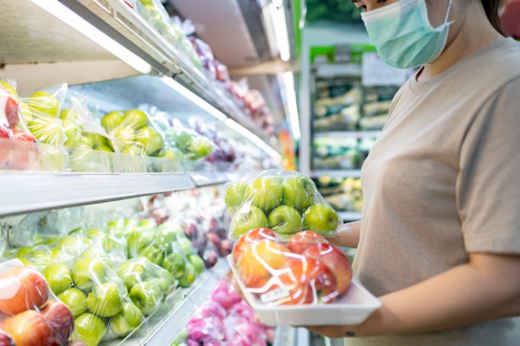 shopping for packaged fruit