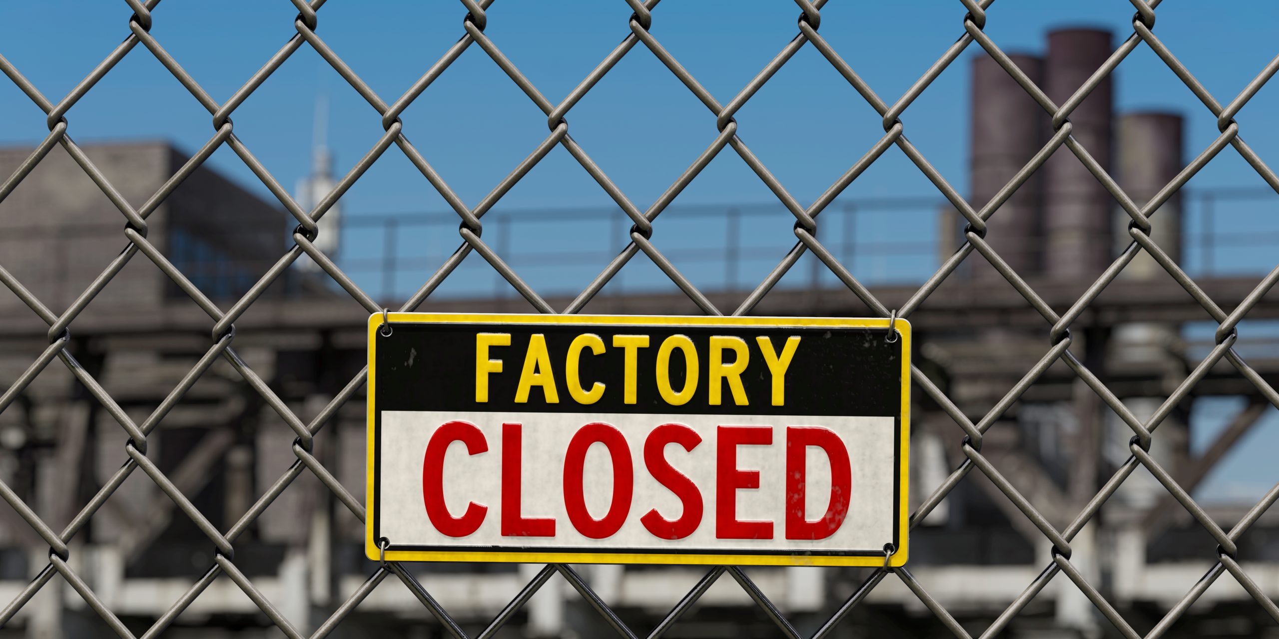 factory closed sign