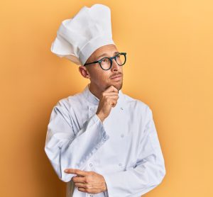 chef looking puzzled