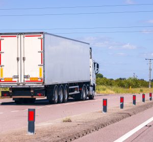 truck on road