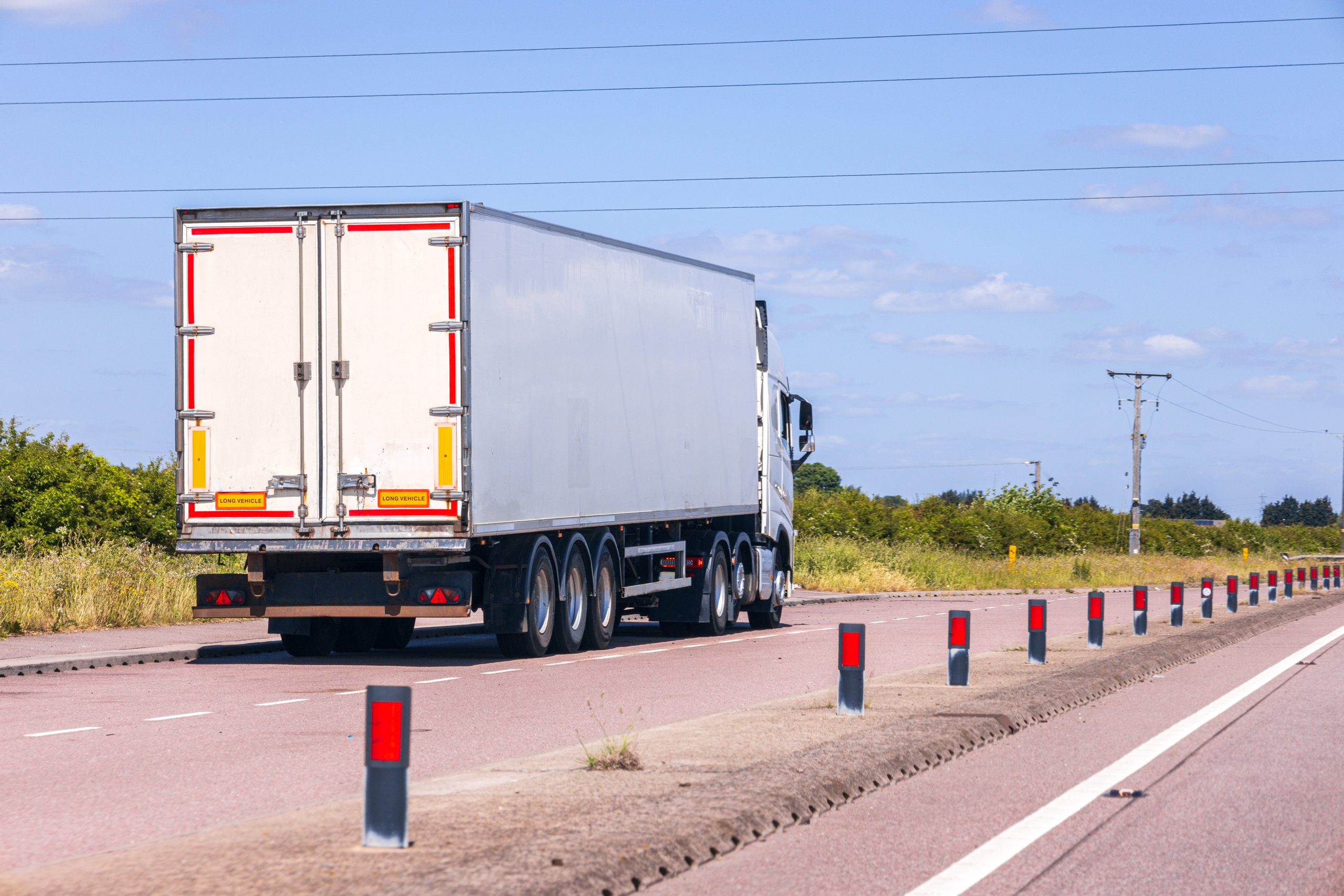 truck on road