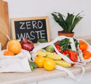 vegetables in bag on table