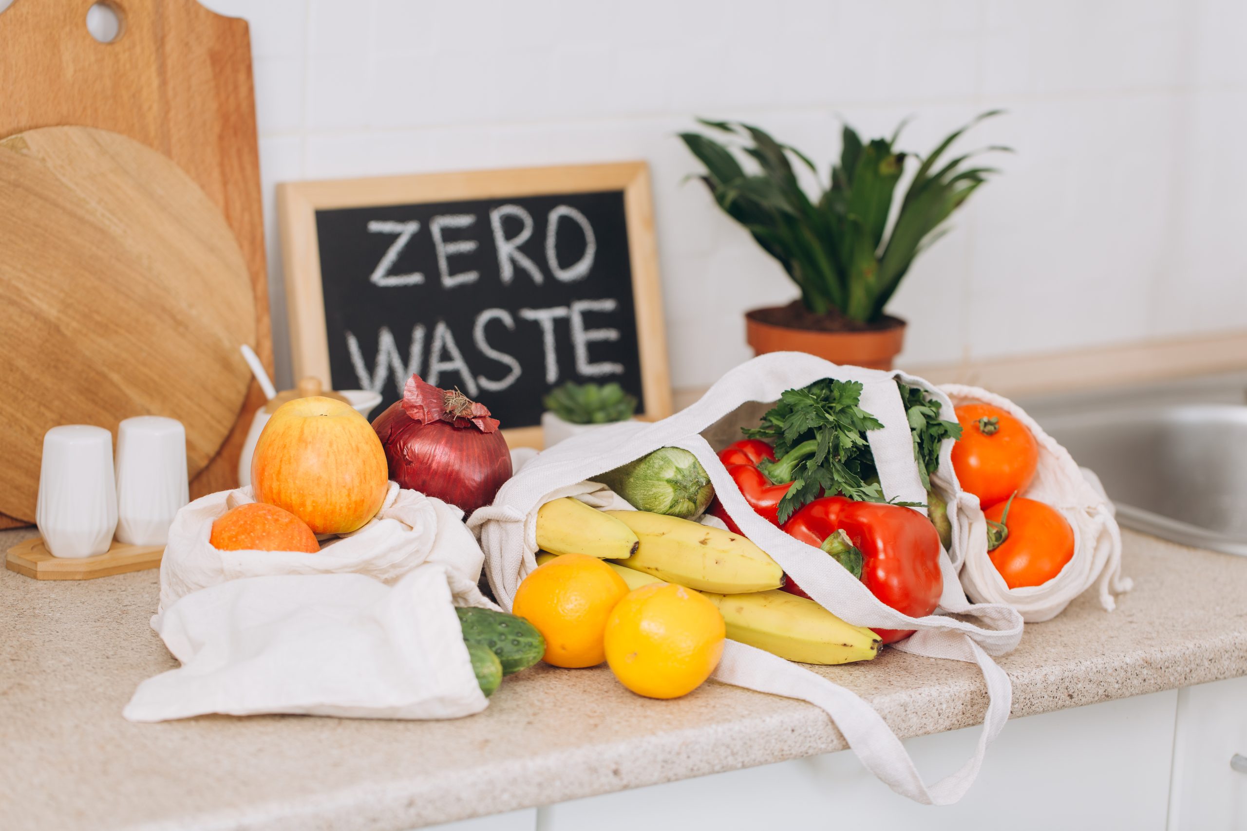 vegetables in bag on table