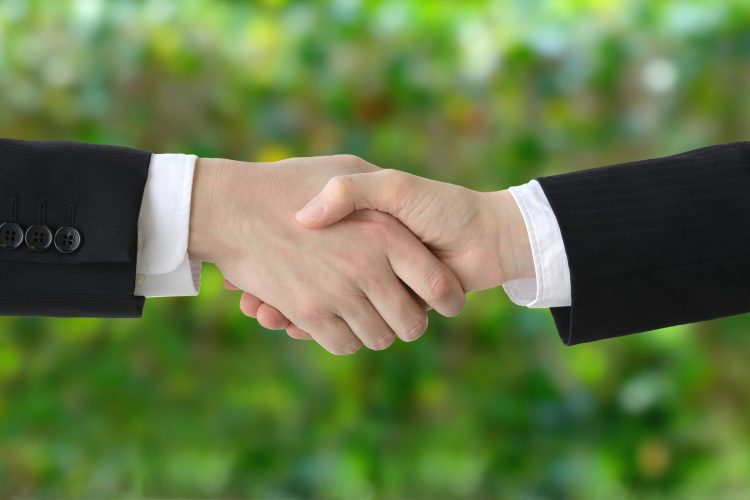 green handshake