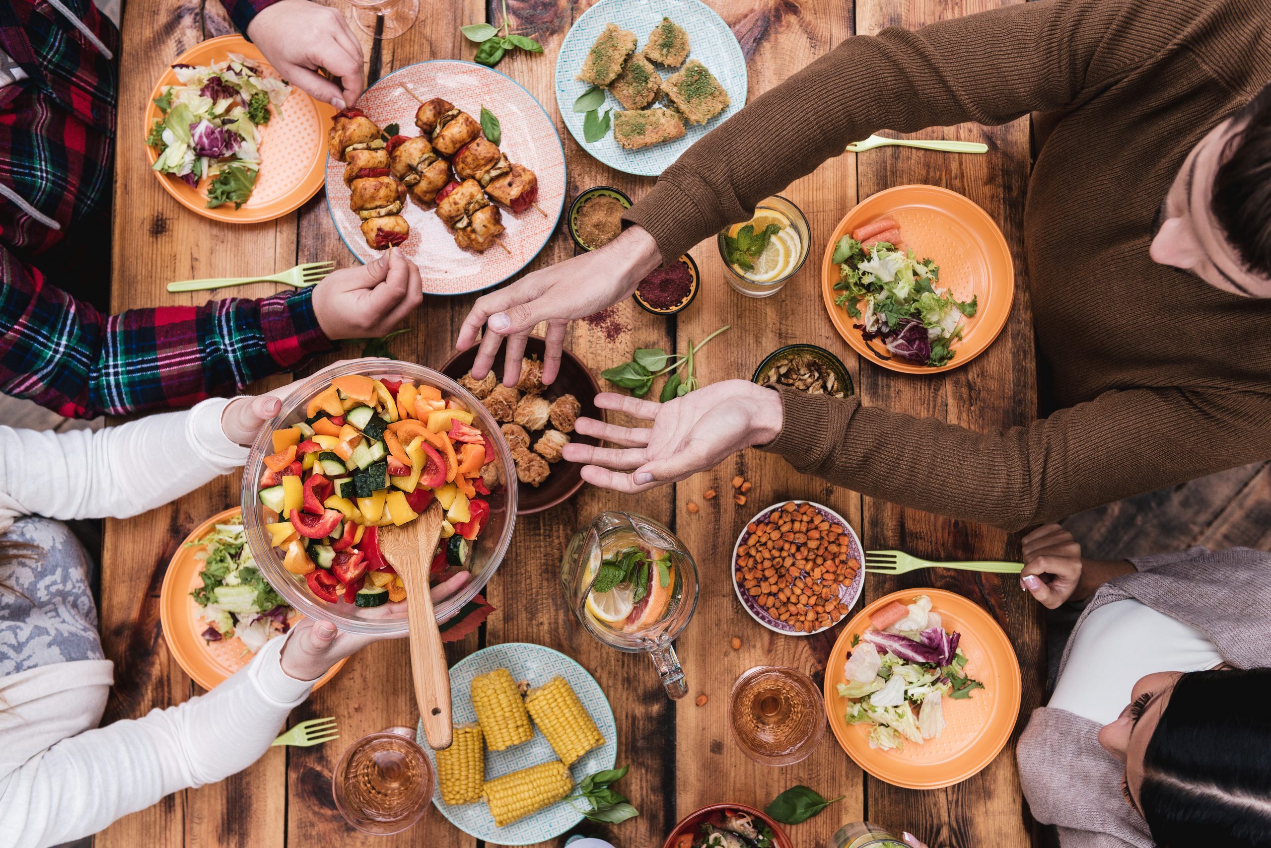 sharing food