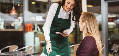 waitress helping customer