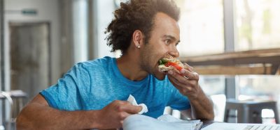 student eating