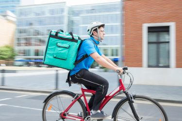 food delivery on bike