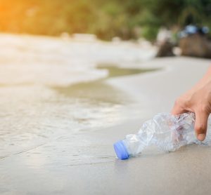 Plastic on beach