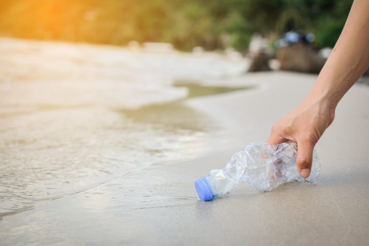 Plastic on beach