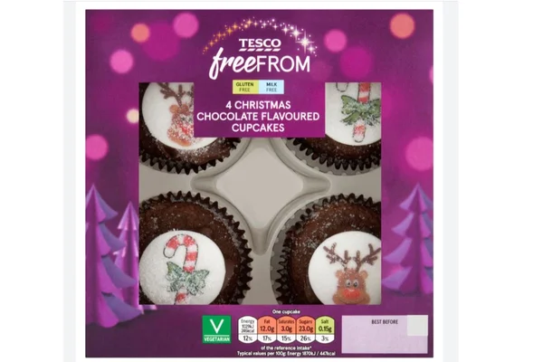 Tesco recalls Free From Christmas cupcakes over undeclared milk allergen risk