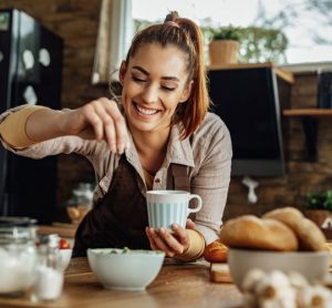 woman seasoning food transparency