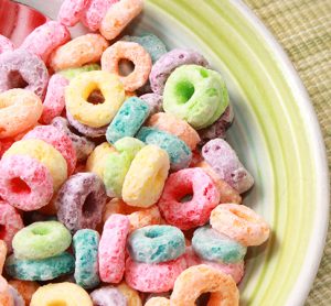 sugary breakfast cereal