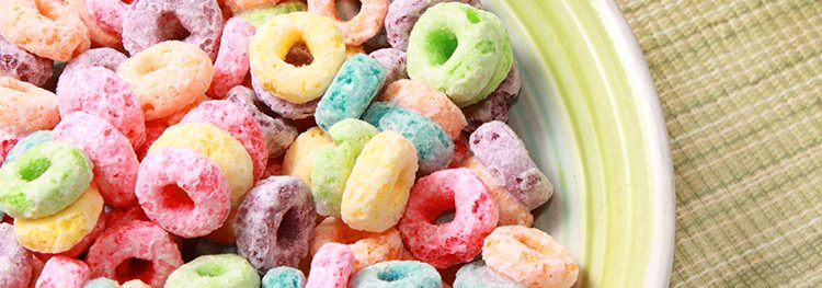 sugary breakfast cereal
