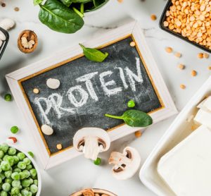 vegan proteins overhead