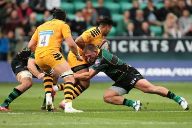 London Wasps Rugby players in action