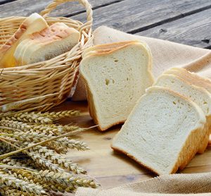 White bread with wheat plant